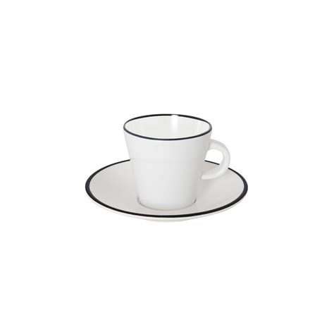 Gimex Linea Line Espressotassen Set 4 Teilig Schwarz Weiß Bei Camping Wagner Campingzubehör