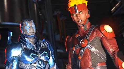 Injustice Blue Beetle And Firestorm Scene Youtube