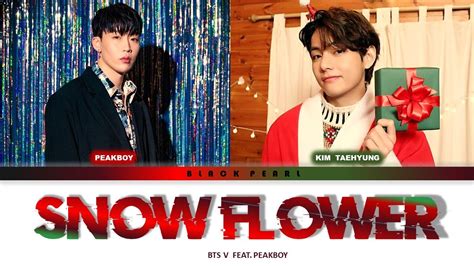 SNOW FLOWER KIM TAEHYUNG BTS V FEAT PEAKBOY COLORCODED LYRICS