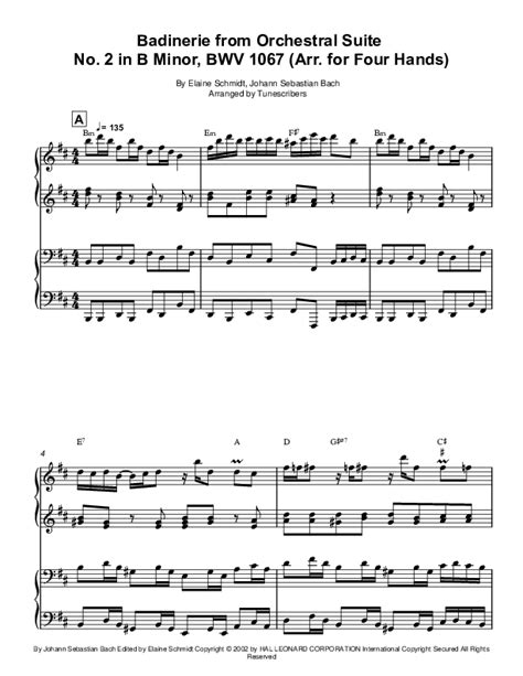 Badinerie From Orchestral Suite No 2 In B Minor BWV 1067 Arr For