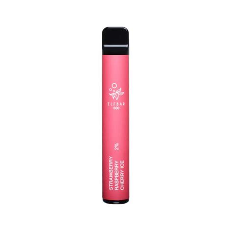 Elf Bar 600 Strawberry Raspberry Cherry Disposable 20mg Vapestore