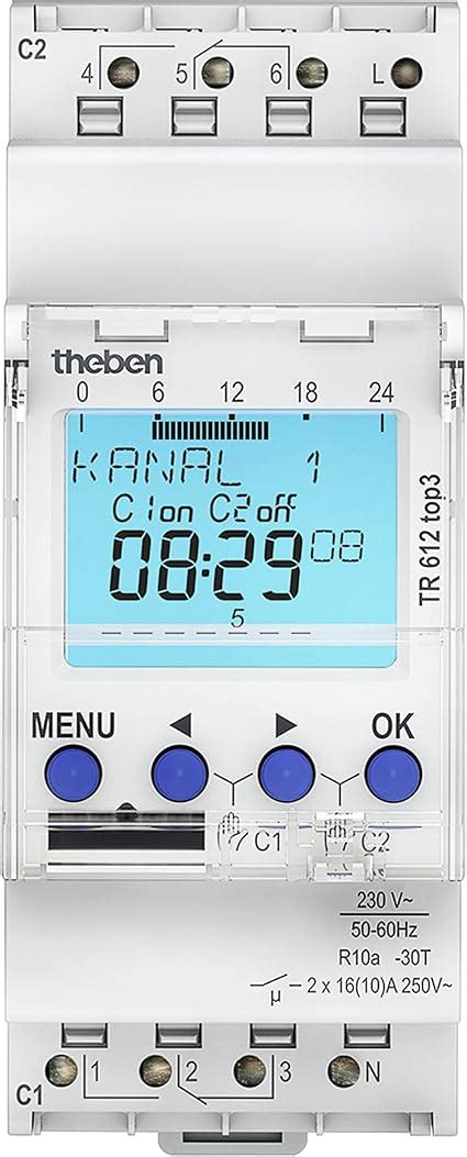 Theben 6120130 TR 612 Top3 Digital 2 Channel Time Switch With Weekly