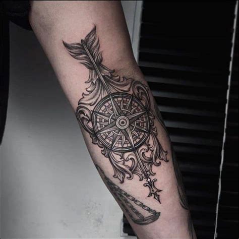 Cool Compass Tattoo Ideas For Men Foto Kolekcija