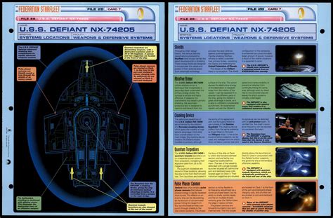 Weapons And Defensive Systems Uss Defiant Star Trek Fact File Page
