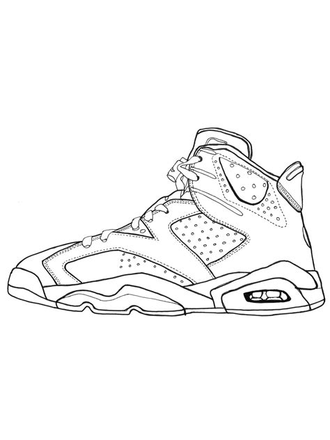 Air Jordan Coloring Pages Shoes