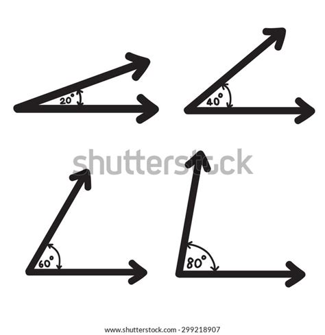 Vector Angle 2080 Degrees Geometry Math Vector De Stock Libre De