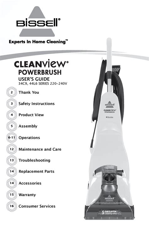 Bissell Powerforce Powerbrush Pet Manual