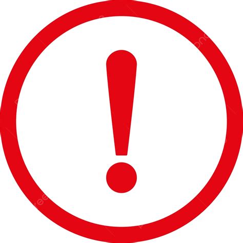 Rounded Vector Icon Of Flat Red Exclamation Mark Vector Importance Danger Safety Png And