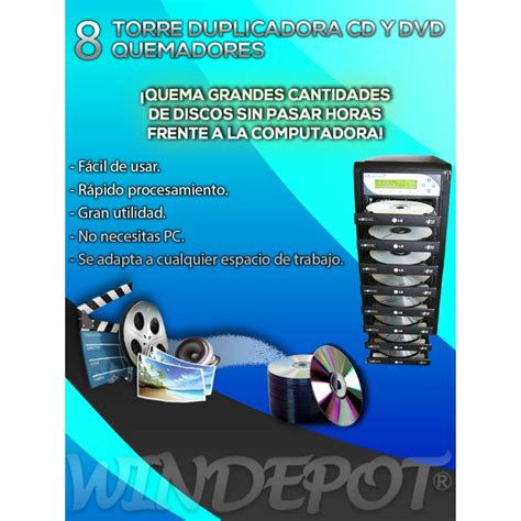 Torre Duplicadora Cd Dvd 8 Quemadores Con Disco Duro 500gb