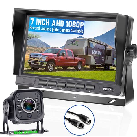 RV Backup Camera Wired AHD 1080P With 7 LCD Monitor High Speed Rear