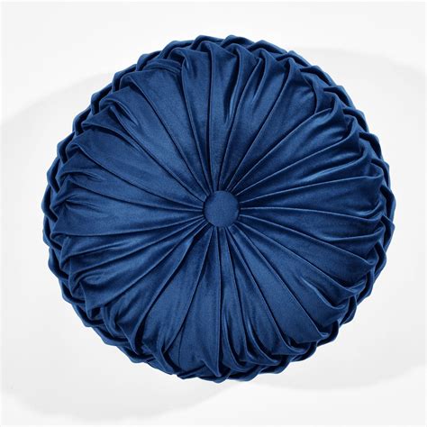 Round Pleated Soft Velvet Decorative Pillow | Lush Decor | www ...