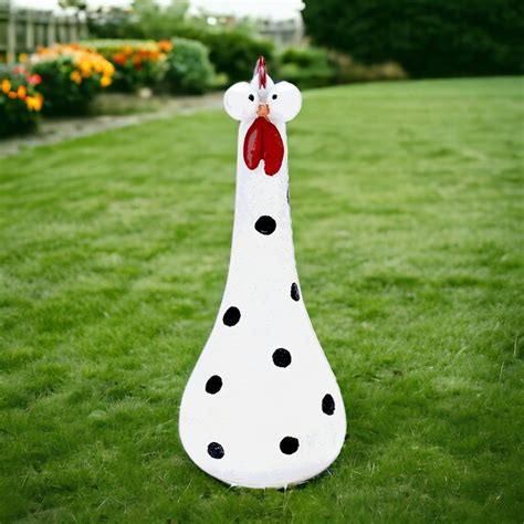 Garden Silly Chicken Ornament Colourful Resin Art Lawn Decor Chicken Outdoor Decor Home Chicken