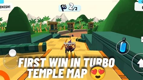 Winning First Time In Turbo Temple Map Stumble Guys New Map Stumble