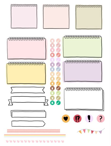 Digital Sticker For Notability Note Form And Pdf Free Daily