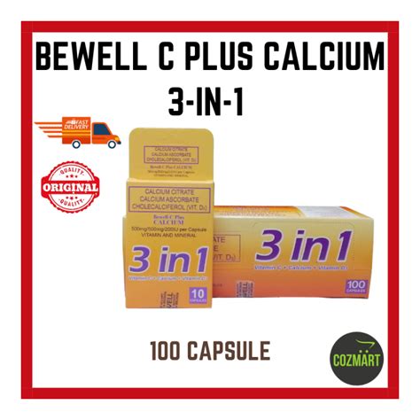 Bewell C Plus Calcium 3 In 1 100 Capsule By Cozmartph Lazada Ph