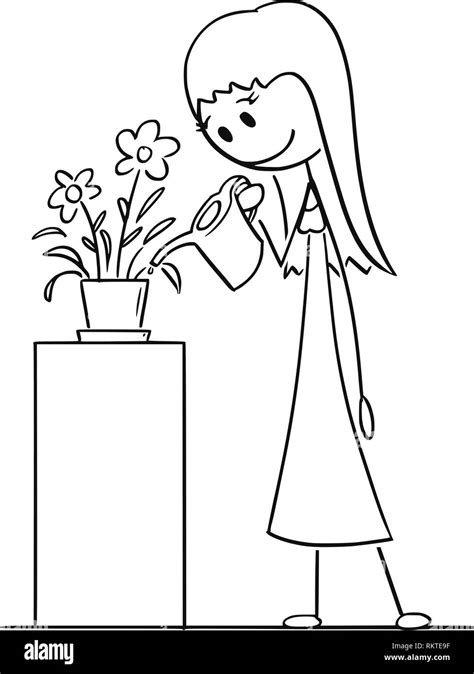 Cartoon Pot Plant Drawing Cartoon Drawing Flower Illustration Flower