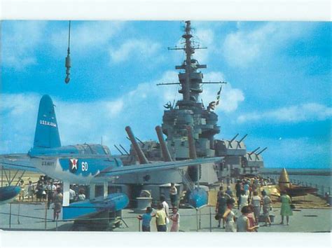 Pre 1980 Military Uss Alabama Navy Battleship Boat Mobile Alabama Al Af4047 United States