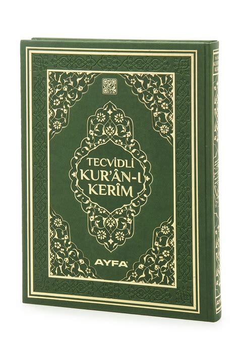 Tecvidli Kuranı Kerim Termo Deri Cami Boy Yeşil Renkli Ayfa