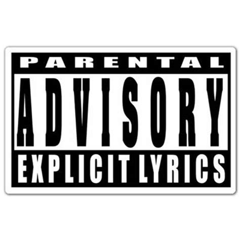 Parental Advisory Explicit Lyrics - Vinyl Stickers - Powermaxx.no