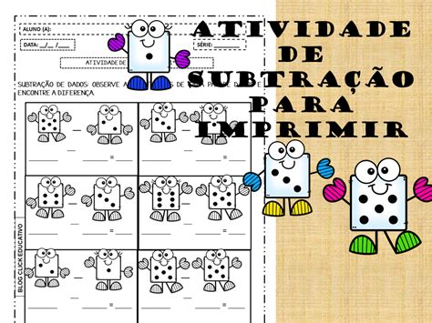 Atividades De Subtracao Para Imprimir So Escola Images