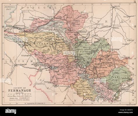 County Fermanagh Antique County Map Ulster Northern Ireland