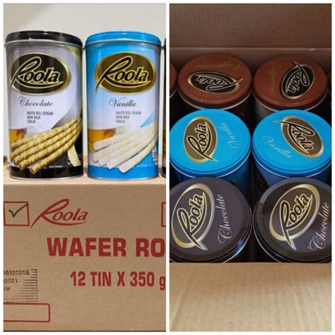 Jual Astor Roola Wafer Roll Ready Vanila Chocolate Kaleng