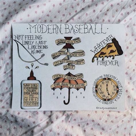 Modern Baseball Punk Tattoo Baseball Tattoos Inspirational Tattoos