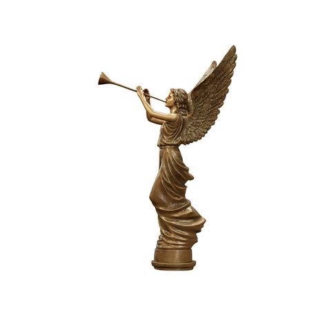 Angel Trumpeting Statue Right | Global Bronze Inc.