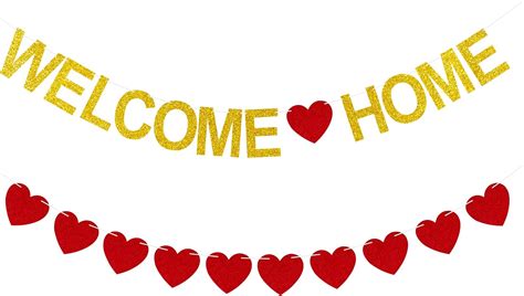 Welcome Home Banner Gold Glitter Welcome Home India Ubuy