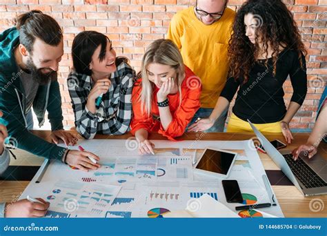 Millennials Meeting Positive Work Climate Stock Photo Image Of