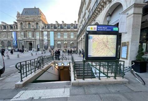 M Tro Palais Royal Mus E Du Louvre Plan Metro Paris