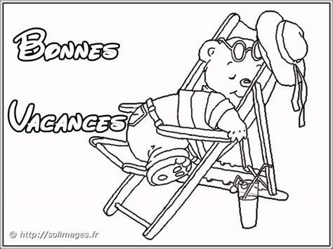 Carte Bonnes Vacances Coloriage