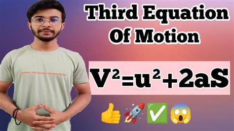 Proof Third Equation Of Motion Third Equation Of Motion Class 11