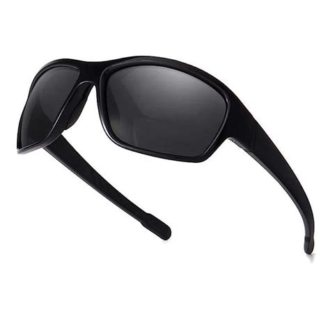 Black Polarized Uv400 Protection Men Women Sports Sunglasses