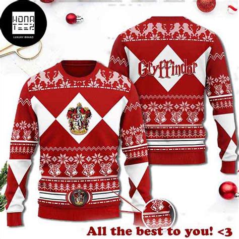 Harry Potter Gryffindor Christmas Red 2023 Ugly Christmas Sweater