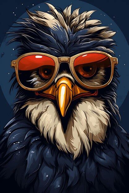 Premium Ai Image Portrait Of Bird Wearing Sunglasses With Swag Pose