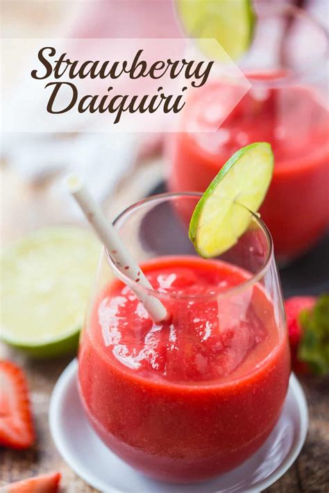 Strawberry Daiquiri Just 4 Ingredients Baking A Moment