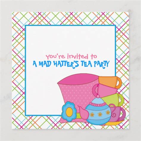 Mad Hatter's Tea Party Invitations | Zazzle.com