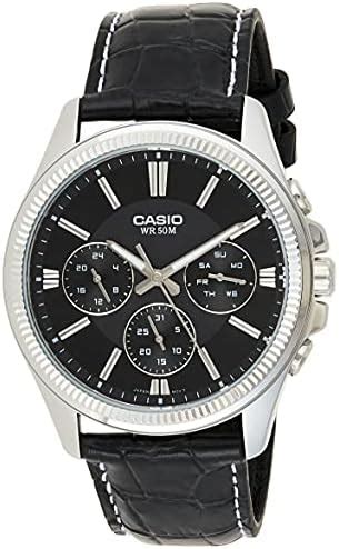 Casio Herren Analog Quarz Uhr Mit Leder Armband MTP 1375L 7 Amazon De