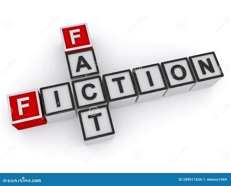 Fiction And Fact As A Choice Pictured As Words Fiction Fact On Road