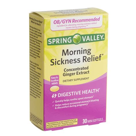 Spring Valley Morning Sickness Relief*, Dietary Supplement, 30 Softgels