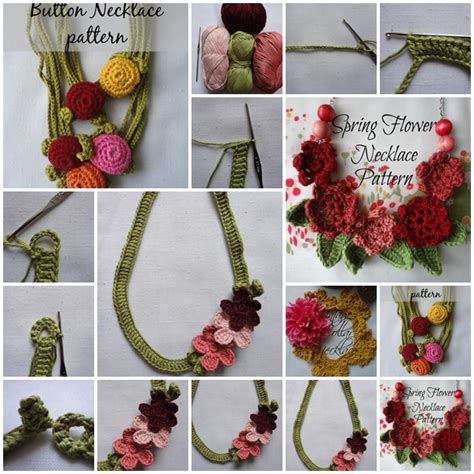 Wonderful DIY Crochet Flower Necklace