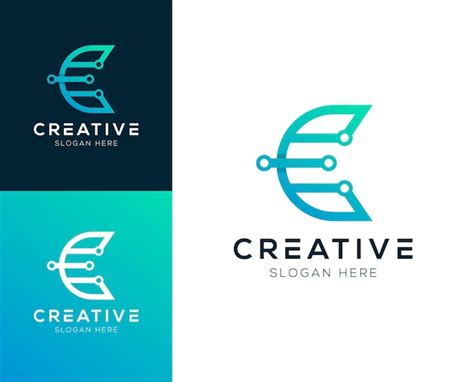 Premium Vector Abstract Initial Letter E And Technology Logo Design