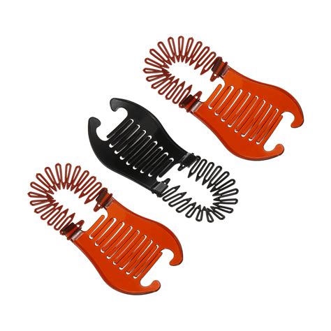 Plastic Banana Vertical Clip 6 Pcs Vintage Hair Braiding Tools Clips