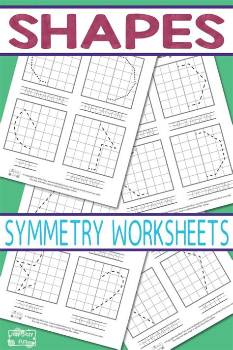 Shapes Symmetry Worksheets | Symmetry worksheets, Shapes worksheet ...