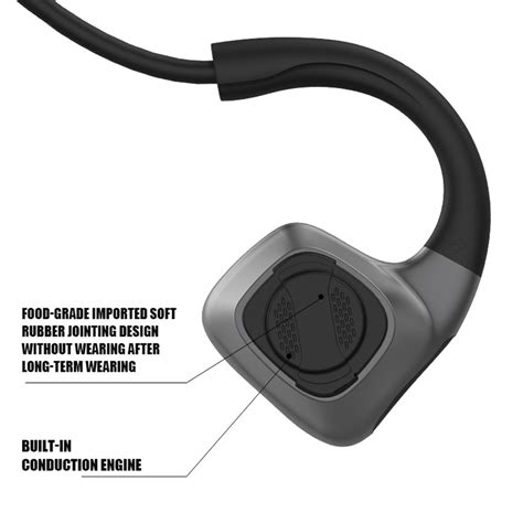 R9 Bone Conduction Headset Wireless Bluetooth 5 0 Earphone Ipx5 Waterproof Neck Strap Outdoor