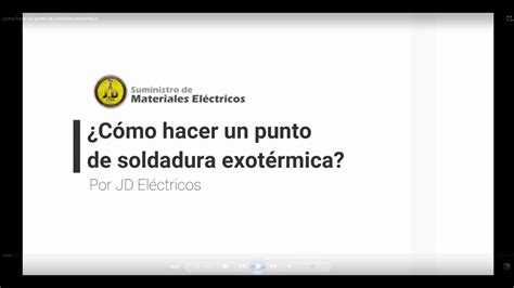 Como Hacer Un Punto De Soldadura Exotermica Youtube