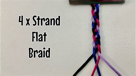 Four Strand Flat Braid Simple And Fast 4 Strand Plait YouTube