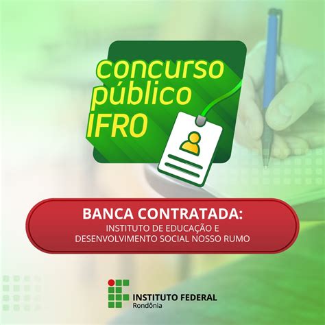 Ifro Divulga Bancada Do Concurso P Blico Vagas Para Docentes E