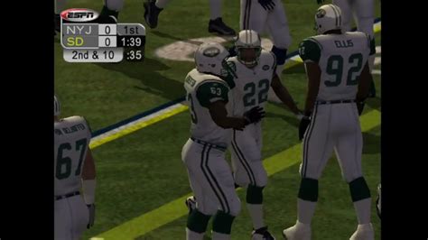 Espn Nfl 2k5 Week 2 Jets Vs Chargers Youtube